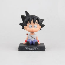 DIANXIA Anime Dragon Ball Z Goku Kuririn Car Decoration Shaking His Head Doll Phone Bracket Action Figure Toy Height About12cm