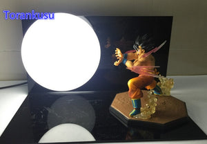 Dragon Ball Z Toys Son Gokou Triple Kaiouken Kamehameha Display Light  DIY Dragonball Z Goku DBZ With Base And Bulb