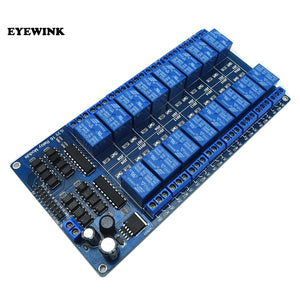 EYEWINK  12V 16 Channel Relay Module for arduino ARM PIC AVR DSP Electronic Relay Plate Belt optocoupler isolation