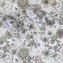 FWC Dán Móng Tay trên Móng Tay Blooming Flower Dán cho Móng Tay Hoa Oải Hương Chuyển Nail Art Stickers Nước Decals