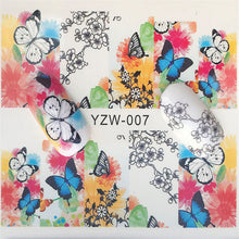 FWC Dán Móng Tay trên Móng Tay Blooming Flower Dán cho Móng Tay Hoa Oải Hương Chuyển Nail Art Stickers Nước Decals
