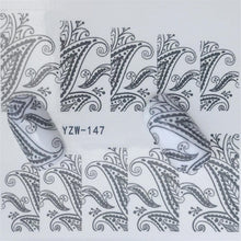 FWC Dán Móng Tay trên Móng Tay Blooming Flower Dán cho Móng Tay Hoa Oải Hương Chuyển Nail Art Stickers Nước Decals