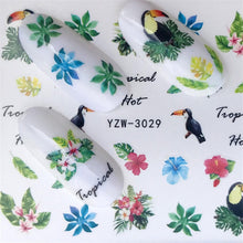 FWC Dán Móng Tay trên Móng Tay Blooming Flower Dán cho Móng Tay Hoa Oải Hương Chuyển Nail Art Stickers Nước Decals