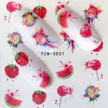 FWC Dán Móng Tay trên Móng Tay Blooming Flower Dán cho Móng Tay Hoa Oải Hương Chuyển Nail Art Stickers Nước Decals