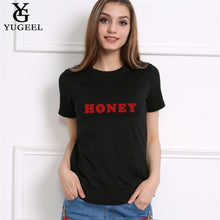 HONEY Letter Print Summer 2018 Spring T-Shirt Women Tops White T Shirt Female Harajuku Short Sleeve O-neck Punk Tumblr Tshirts