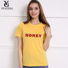 HONEY Letter Print Summer 2018 Spring T-Shirt Women Tops White T Shirt Female Harajuku Short Sleeve O-neck Punk Tumblr Tshirts