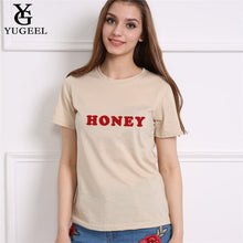 HONEY Letter Print Summer 2018 Spring T-Shirt Women Tops White T Shirt Female Harajuku Short Sleeve O-neck Punk Tumblr Tshirts