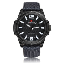 NAVIFORCE Top Brand Military Watches Men Fashion Casual Canvas Leather Sport Quartz Wristwatches Male Clock Relogio Masculino
