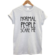 Women Black T-shirt Cotton Normal People Scare Me Printed Funny Tshirt Women Short Sleeve Cool Summer Tops Camisetas Mujer 2018
