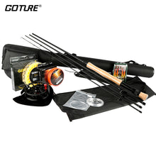 Goture Fly Fishing Kits 2.7M Fly Fishing Rods 5/6 7/8 CNC-machined Aluminum Fly Reel with Fishing Lures and Lines Rod Combo