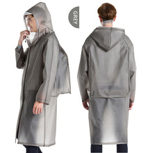 Yuding Long Raincoat  EVA Thick Rainwear Universal  Poncho Waterproof  Hiking Tour Hooded Rain Coat Include Schoolbag Position