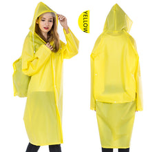 Yuding Long Raincoat  EVA Thick Rainwear Universal  Poncho Waterproof  Hiking Tour Hooded Rain Coat Include Schoolbag Position