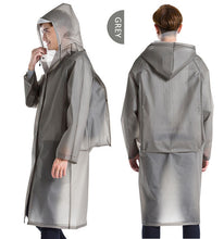 Yuding Long Raincoat  EVA Thick Rainwear Universal  Poncho Waterproof  Hiking Tour Hooded Rain Coat Include Schoolbag Position