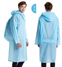 Yuding Long Raincoat  EVA Thick Rainwear Universal  Poncho Waterproof  Hiking Tour Hooded Rain Coat Include Schoolbag Position