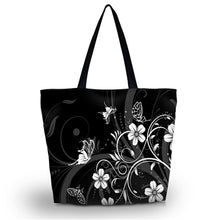 Butterfly Large Soft Foldable Women's Shopping Tote Bag Reusable Shoulder Carry Bag Eco-friend shopper Pouch