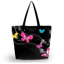 Butterfly Large Soft Foldable Women's Shopping Tote Bag Reusable Shoulder Carry Bag Eco-friend shopper Pouch