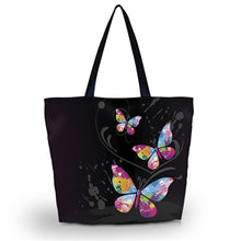 Butterfly Large Soft Foldable Women's Shopping Tote Bag Reusable Shoulder Carry Bag Eco-friend shopper Pouch