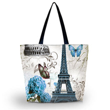 Butterfly Large Soft Foldable Women's Shopping Tote Bag Reusable Shoulder Carry Bag Eco-friend shopper Pouch