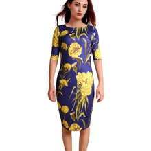 Free Shipping Casual Dresses Party O-Neck Summer Vestidos Sheath 28 Styles Floral Print Women Dress 106-20