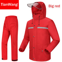 Tianwang waterproof rainproof Rain Jacket Women &amp; Men's suit hood raincoat for motorcycle raincoat outdoors camping fishing