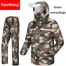 Tianwang waterproof rainproof Rain Jacket Women &amp; Men's suit hood raincoat for motorcycle raincoat outdoors camping fishing