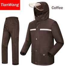 Tianwang waterproof rainproof Rain Jacket Women &amp; Men's suit hood raincoat for motorcycle raincoat outdoors camping fishing