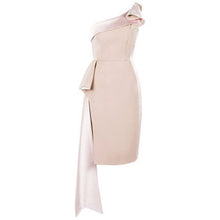 INDRESSME Sexy One Shoulder Slash Neck Split Women Party Dress Elegant Midi Backless Bodycon With Sashes Summer Vestidos 2018