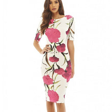 Free Shipping Casual Dresses Party O-Neck Summer Vestidos Sheath 28 Styles Floral Print Women Dress 106-20