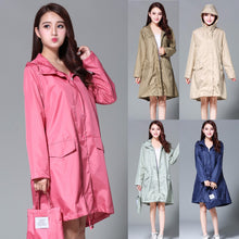Freesmily Women's Stylish Rain Poncho Waterproof Rain Coat With Hood Sleeves and Pocket