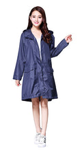 Freesmily Women's Stylish Rain Poncho Waterproof Rain Coat With Hood Sleeves and Pocket