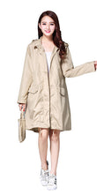 Freesmily Women's Stylish Rain Poncho Waterproof Rain Coat With Hood Sleeves and Pocket