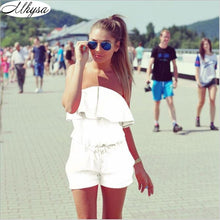 Mhysa Dresses Womens Beach 2018 Summer Women Fashion Casual Ruffles Strapless Waist Tightening Candy Color Womens Dress 060