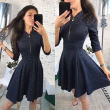 2018 summer Fashion Women Bust Zippers Dress Solid Pleated V-neck Sexy Ladies Dresses Evening Party Bodycon Mini Dress vestidos