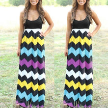 summer dress women Striped Long Boho Dress Lady Beach Summer Maxi Dress women 2018