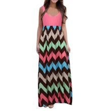 summer dress women Striped Long Boho Dress Lady Beach Summer Maxi Dress women 2018