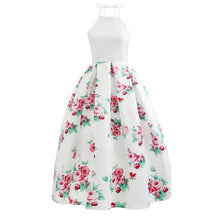KLV women vintage 1950s style dresses floral print party dress black elegant female retro flocking tank sleeveless dresses
