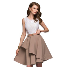 Lace Dress 2018 New Arrival Summer Women Elegant Sleeveless A-Line Mini Party Beach Dress Female