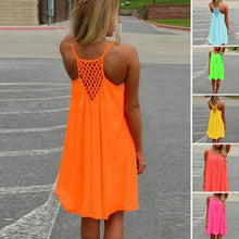 Sexy Women's Summer Casual Sleeveless Evening Party Backless Beachwear Mini Dress Multiple colors female fashion loose