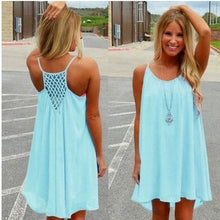 Sexy Women's Summer Casual Sleeveless Evening Party Backless Beachwear Mini Dress Multiple colors female fashion loose