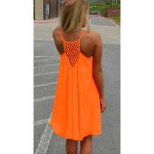 Sexy Women's Summer Casual Sleeveless Evening Party Backless Beachwear Mini Dress Multiple colors female fashion loose