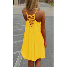 Sexy Women's Summer Casual Sleeveless Evening Party Backless Beachwear Mini Dress Multiple colors female fashion loose