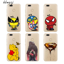 Cool for xiaomi mi a1 5x case cover silicone cartoon superman personality task cute panda classic fashion design phone soft case