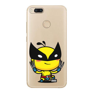 Cool for xiaomi mi a1 5x case cover silicone cartoon superman personality task cute panda classic fashion design phone soft case
