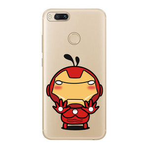 Cool for xiaomi mi a1 5x case cover silicone cartoon superman personality task cute panda classic fashion design phone soft case