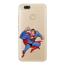 Cool for xiaomi mi a1 5x case cover silicone cartoon superman personality task cute panda classic fashion design phone soft case
