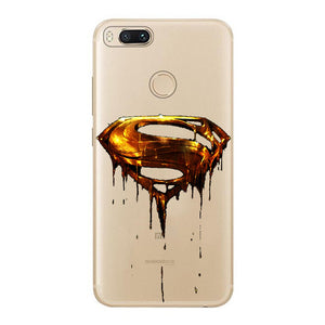 Cool for xiaomi mi a1 5x case cover silicone cartoon superman personality task cute panda classic fashion design phone soft case