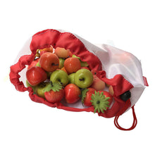 5Pcs S M L Reusable Produce Bags Black Rope Mesh shopping bag organizer Vegetable & Fruit & Grocery Bags Shopping Box Washable